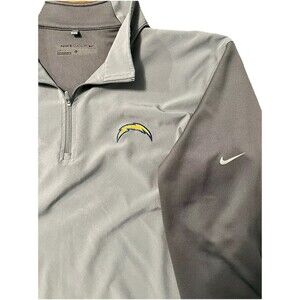 Nike Golf Dri Fit Jacket 1/4 Q Zip Mens Large XL Gray Pullover NFL Chargers